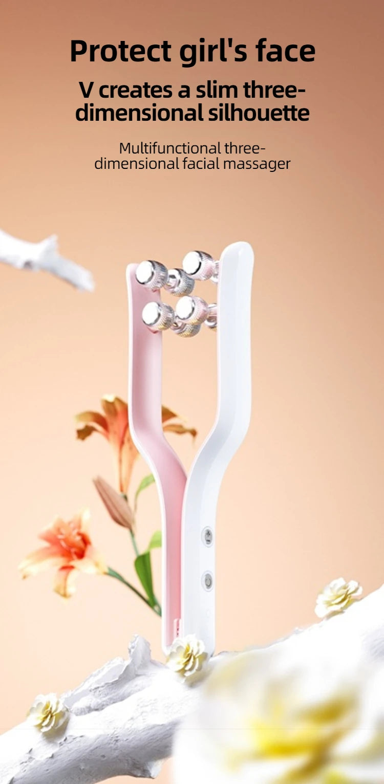 Face Slimming Double-Chin Reduction V Face Shaped EMS Facial Massager