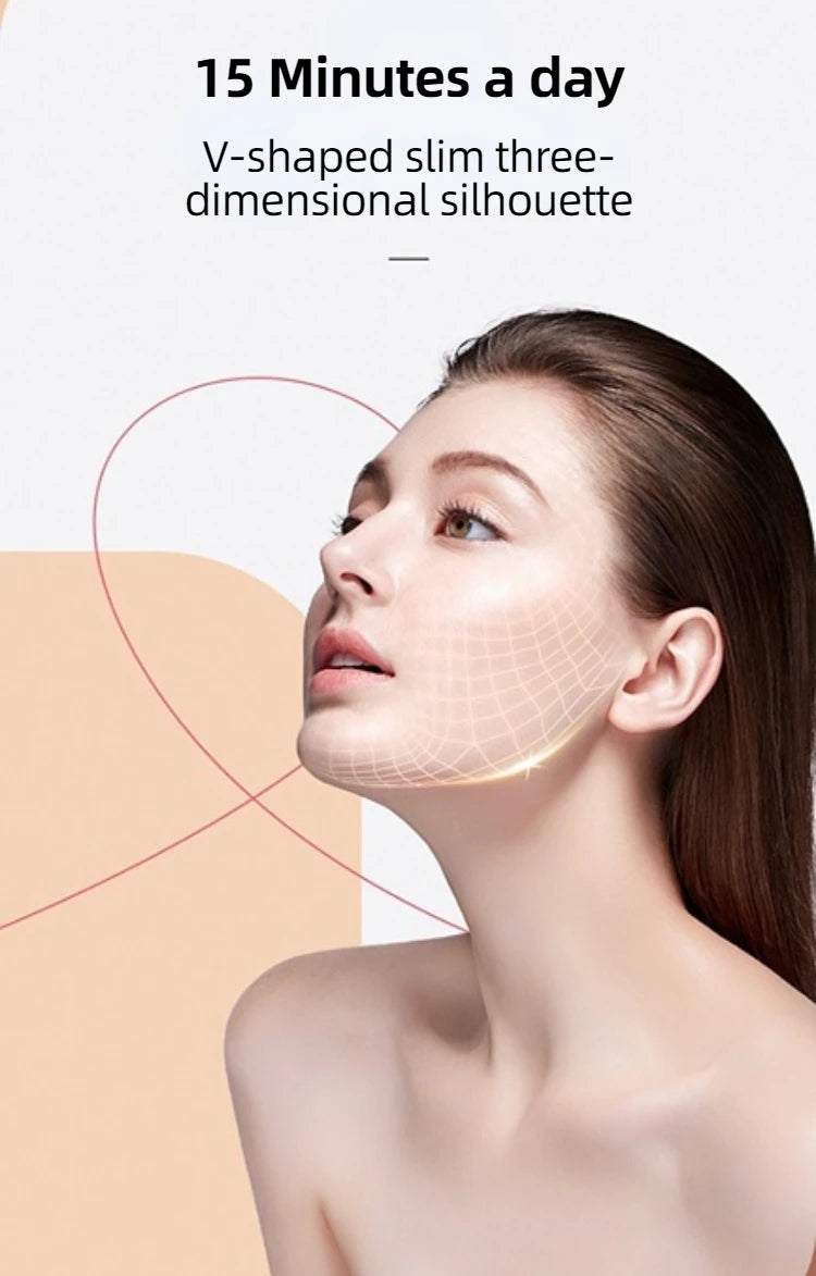 Face Slimming Double-Chin Reduction V Face Shaped EMS Facial Massager