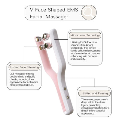 Face Slimming Double-Chin Reduction V Face Shaped EMS Facial Massager